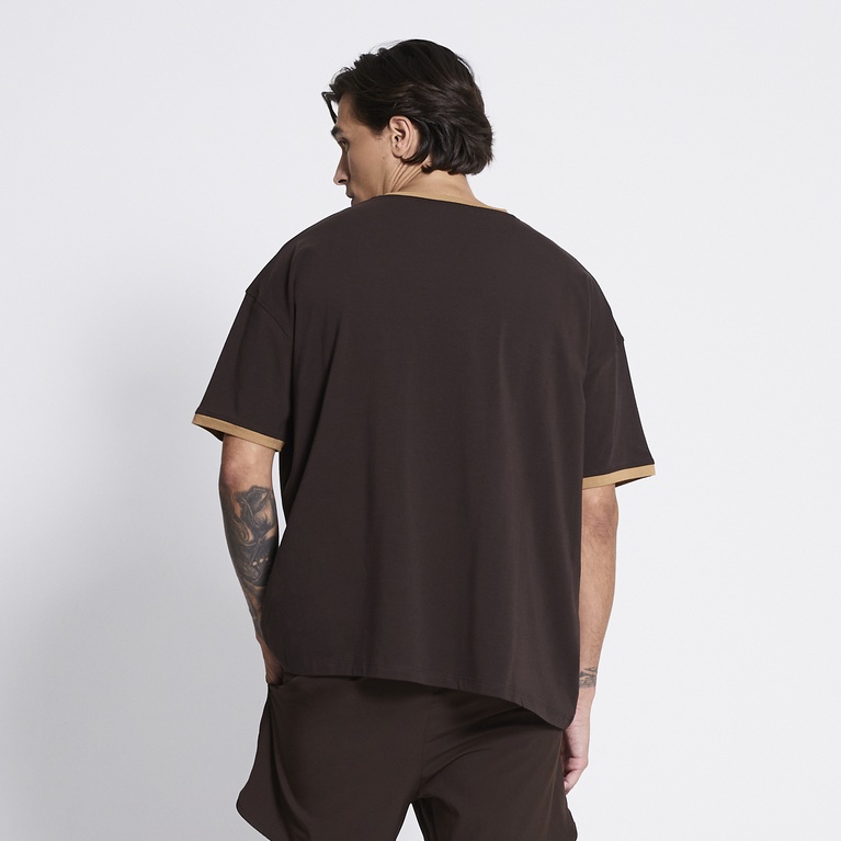 Training ringer tee "Koster" Brown